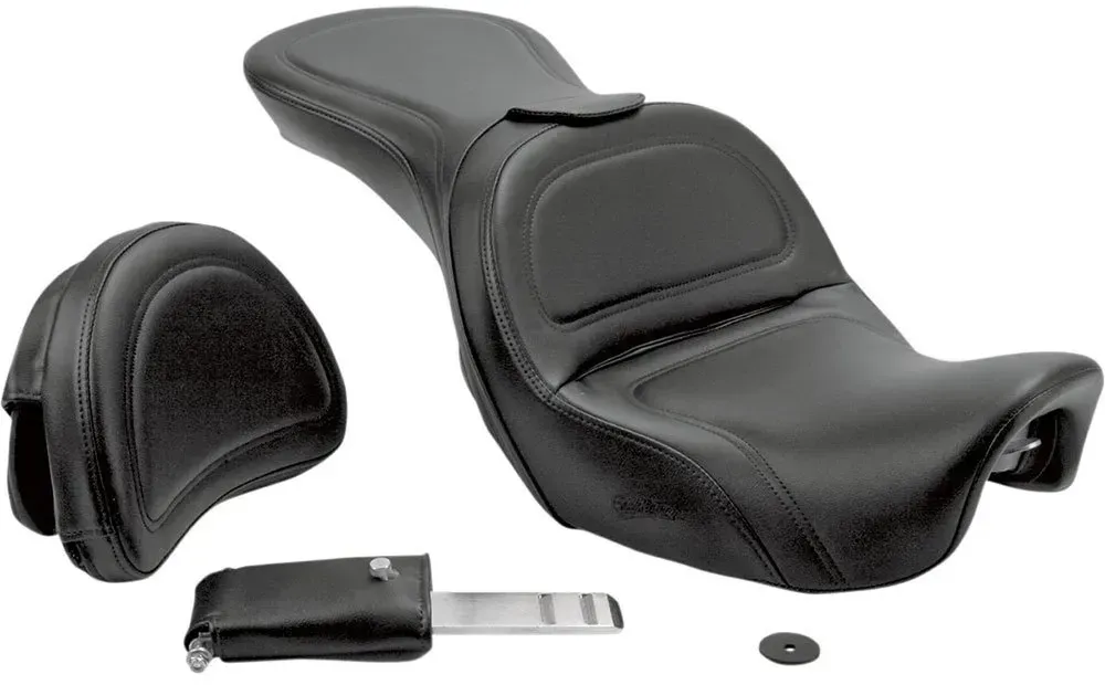 Saddlemen Harley Davidson Explorer 2 Up Motorradsitz - Black - One Size