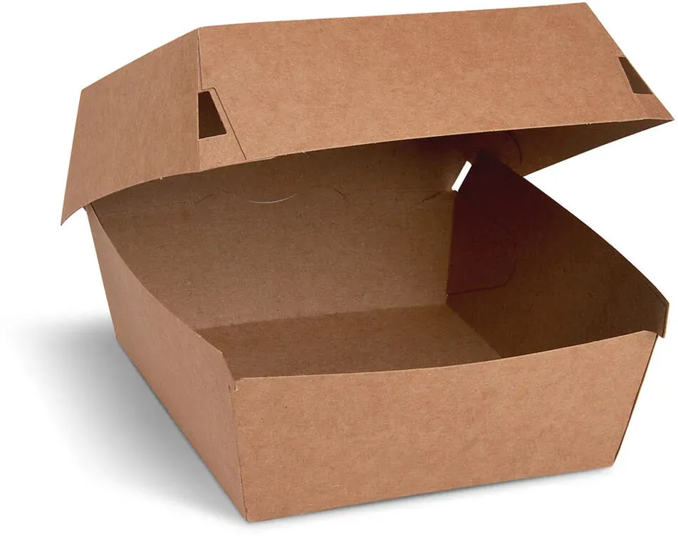 Hamburgerboxen kraft braun 115x 115x 78cm, 100 Stk.