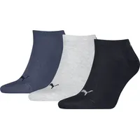 Puma Sneakersocken 3er Pack Blau/Grau 47-49