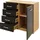 Priess Kombikommode PRIESS "Barcelona mit 4 Schubkästen und Tür in 6 Farben", schwarz (astkernbuchefarben, schwarz), B:82cm H:71cm T:38cm, Holzwerkstoff, Sideboards, Kombikommode
