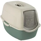 Rotho Bailey Eco Katzentoilette mit Haube Grün, Weiß