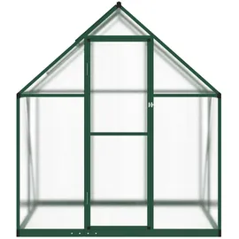 furnicato Gewächshaus Aluminium Grün Transparent 1,93 m2