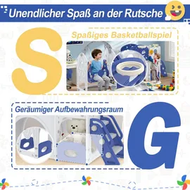 fofetbfo Rutsche 6-in-1 Blau
