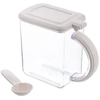 Orion Küchenbehälter Aufbewahrungsbehälter Vorratsdose für Salz Mehl Zucker Semmelbrösel mit Deckel und Löffel 0,55l - Beige