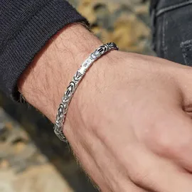 JEWLIX Königsarmband Silber 4,5 mm KA0045 Größe 23 cm