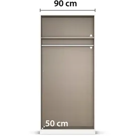 Rauch »Alba« Kleiderschrank 2-türig, mit Spiegel, Farbe beige - Holz / Holz