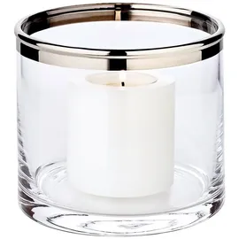 Edzard Windlicht Molly Kristallglas Silber