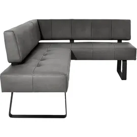 K+W Komfort & Wohnen Eckbank K+W KOMFORT & WOHNEN "Spider II", schwarz (anthrazit 88, schwarz), B:227cm H:88cm T:165cm, Sitzbänke, Eckbank, Sitzsteppung, bequem durch Sandwichbauweise, 2 Stellmaße