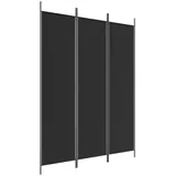 vidaXL 3-tlg. Paravent Schwarz 150x200 cm Stoff