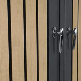 Zelsius Mülltonnenbox 3er mit Pflanzdach für 3 Tonnen | 240 Liter Anthrazit RAL 7016