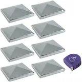 vasalat Pfostenkappe 8 x 8 cm Silber/Verzinkt