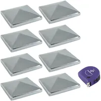 vasalat Pfostenkappe 8 x 8 cm Silber/Verzinkt