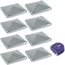 vasalat Pfostenkappe 8 x 8 cm Silber/Verzinkt