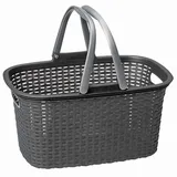 Rival Einkaufskorb Rattan Kunststoff mit 2 Griffen 43 x 28 x 27 cm