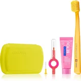 Curaprox Travel Set Kosmetik-Reiseset für Zähne, Zunge und Zahnfleisch Green