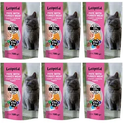 Leopold Fleischpastete mit Pute für Katzen 6x100g