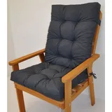 Rattani Hochlehner Auflage 115 x 50 cm schwarz 1 St.