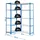 Proregal Eckregal Metall 180x100x40 cm blau