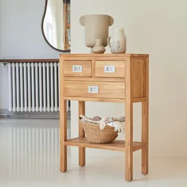 Tikamoon Konsole Kommode massivholz Highboard Teak Natur unbehandelt massiv NEU