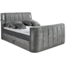 Stella Trading Boxspringbett 180 x 200 cm H2 Grau