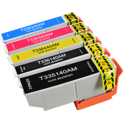 5 Ampertec Tinten ersetzt Epson C13T33574010  33XL  5-farbig