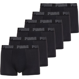 Puma Basic Boxershorts black/black S 6er Pack