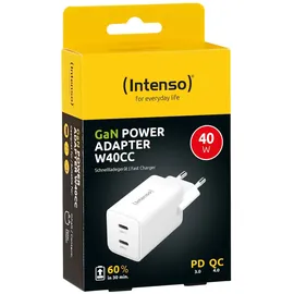 Intenso Power Adapter W40CC GaN weiß 2x USB-C 40W