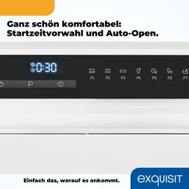 Exquisit GSP206-030D Tischgeschirrspüler (freistehend, 550 mm breit, Weiß)
