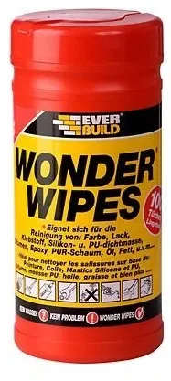 Everbuild 100 Feuchte Reinigunstücher Box Wonder Wipes