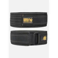 Gorilla Wear 4 Zoll Nylon Gewichthebergürtel - Schwarz/Gold - M/L