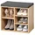 KESPER Schuhschrank 51,5 x 48 x 29,5 cm Eiche-Sonoma braun/grau mit Sitzkissen