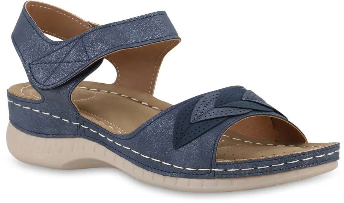 Damen Komfort Sandalen in Blau