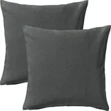 Erwin Müller Kissenhülle London 2er-Pack Baumwolle anthrazit Größe 40x40 cm