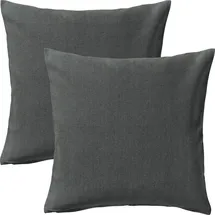 Erwin Müller Kissenhülle London 2er-Pack Baumwolle anthrazit Größe 40x40 cm