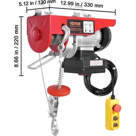 Vevor Seilwinde Metall 200 kg rot