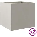 vidaXL Pflanzkübel 2 Stk. Silbern 32x30x29 cm Edelstahl