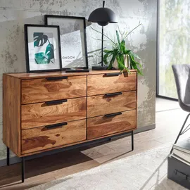 Wohnling Kommode, WL6.564 sheesham 117,0 x 42,0 x 80,0 cm, 1 St.