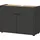 KADIMA DESIGN Unterschrank 80x34x60 cm stoßfest mit Siphonaussparung und Easy-Clean-Oberfläche, Grau-Beige 80x34x60 cm