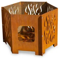 Feuerfest 123 GmbH Feuerkorb Feuertonne aus Edelrost - Feuerstelle aus hochwertigem Cortenstahl, (unempfindlich & langlebig), Hochwertiges Design in Handarbeit gefertigt - Made in Germany