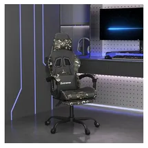 vidaXL Gamingstuhl mit Fußstütze Schwarz Tarnfarben Grün