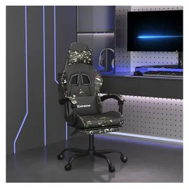 vidaXL Gamingstuhl mit Fußstütze Schwarz Tarnfarben Grün