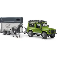 Bruder 02592 - Land Rover Defender mit Pferdeanhänger 1:16