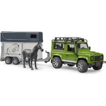 Bruder 02592 - Land Rover Defender mit Pferdeanhänger 1:16