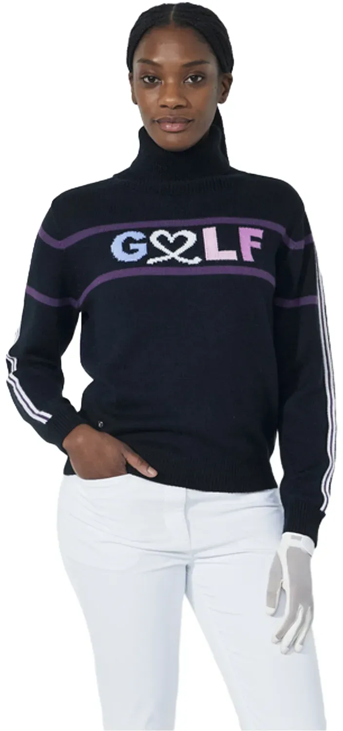 Daily Sports Pullover Logo Roll-Neck, schwarz