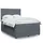 vidaXL Boxspringbett mit Matratze Dunkelgrau 140x200 cm Samt