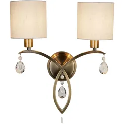 Wand Spot Leuchte Lampe Antik Messing Schirm Ess Schlaf Wohn Zimmer Beleuchtung
