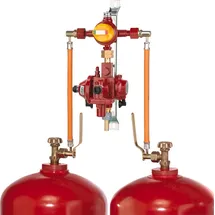 GOK 2-Flaschenanlage 4kg/h 50mBar automatisch für Anschluss an Gasflaschen mit 33 kg Füllgewicht