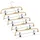 Relaxdays 15 X Hosenbügel Holz, Verstellbare & Gummierte Clips, 360° Drehbarer Haken, Kleiderbügel, 37cm Breit, Klemmbügel, Natur