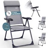 CASARIA Gartenstuhl 59 x 70 x 108 cm grau 4 St.