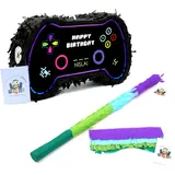 Nislai® Controller Gamer Pinata Set | Ideal als Pinata Geburstag für Jungen | die Gaming oder Videospiel Party Dekoration | Pinata Geschenk | inkl. Stock u. Maske | u. 43x25x10